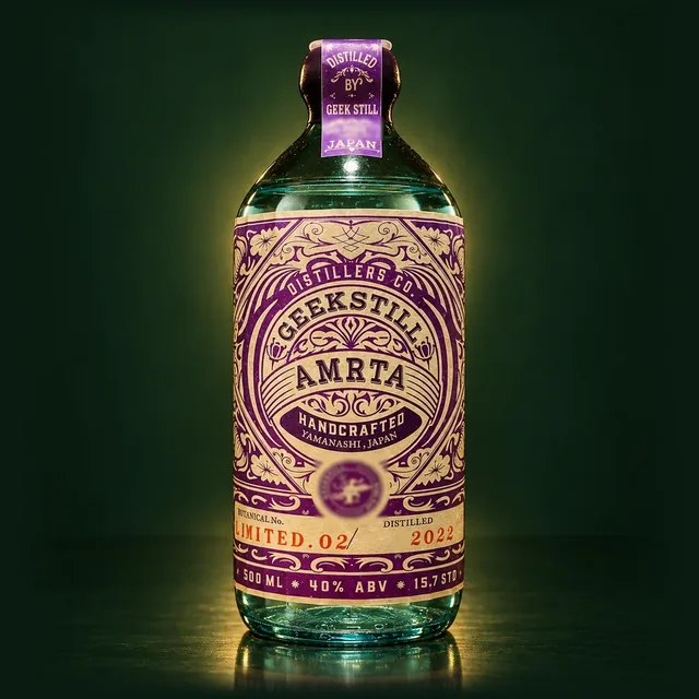 AMRTA GIN Limited Edition 02のボトル（イメージ）