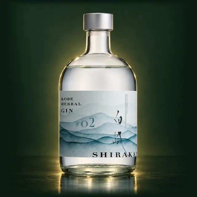 KOBE HERBAL GIN 白風（しらかぜ） #02のボトル（イメージ）