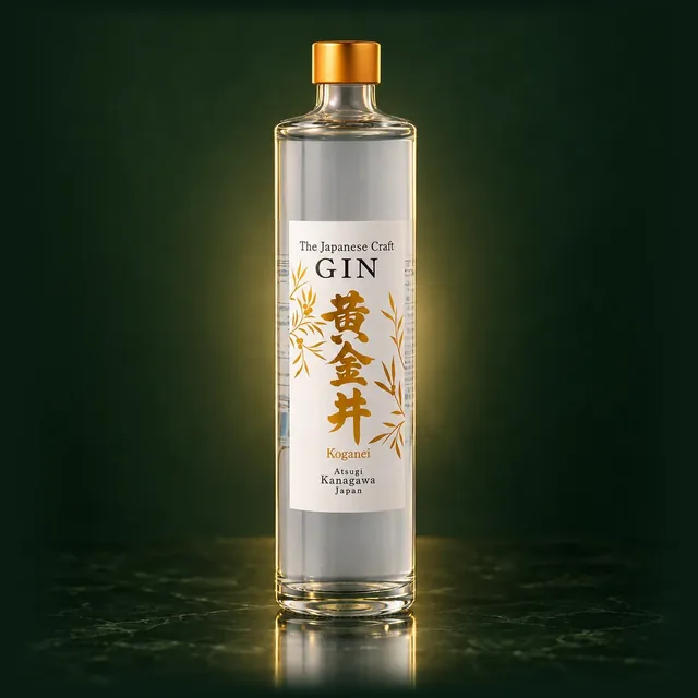 The Japanese Craft GIN 黄金井のボトル（イメージ）