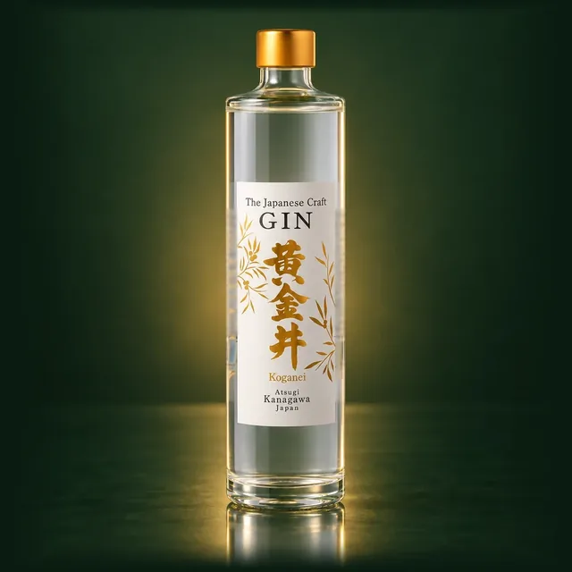 The Japanese Craft GIN 黄金井のボトル（イメージ）