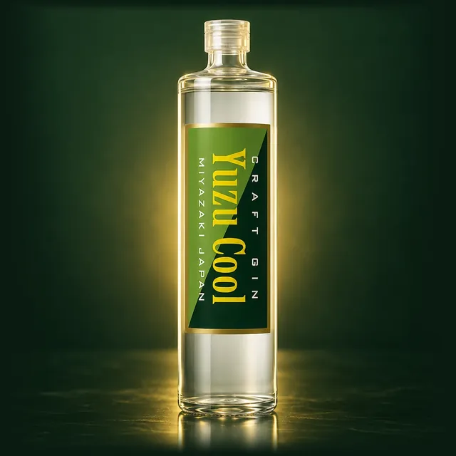 Yuzu Cool クラフトジンのボトル(イメージ)