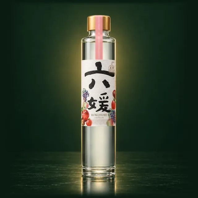 道後ジン 六媛のボトル（イメージ）