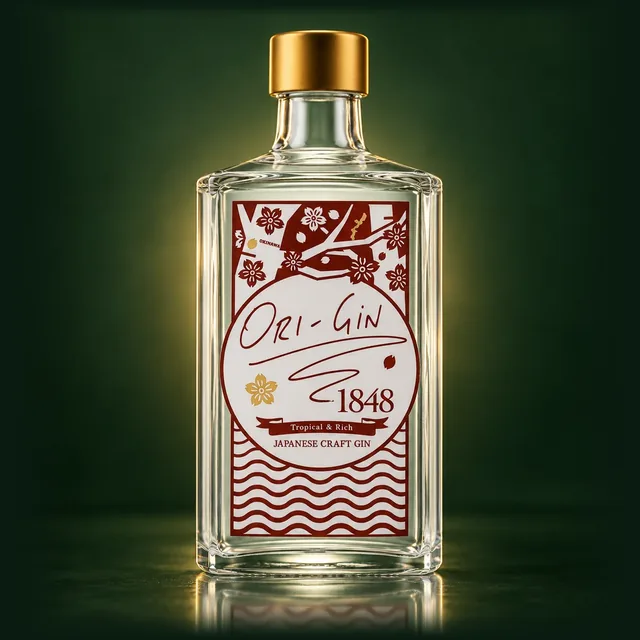 JAPANESE CRAFT GIN ORI-GiN 1848のボトル(イメージ)