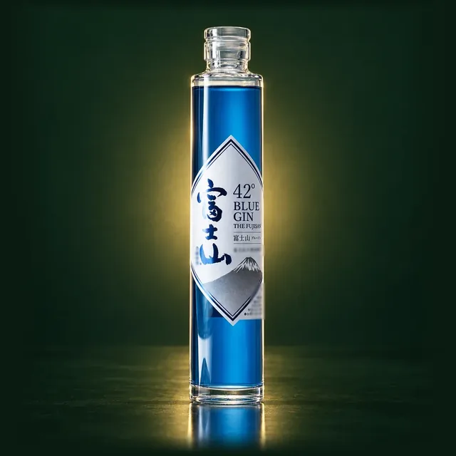 富士山 BLUE GINのボトル（イメージ）