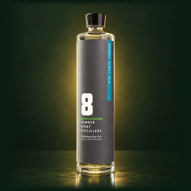 NUMBER EIGHT GIN - Yokohama Dry Ginのボトル（イメージ）