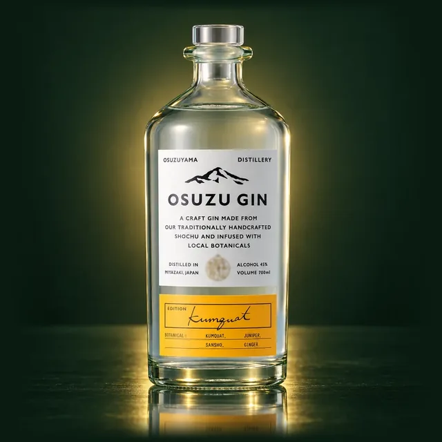OSUZU GIN Kumquat（金柑）のボトル（イメージ）