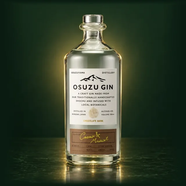 OSUZU GIN Cacao & Muscatのボトル(イメージ)