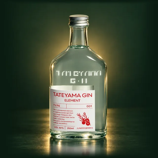 TATEYAMA GIN ELEMENT Seriesのボトル（イメージ）